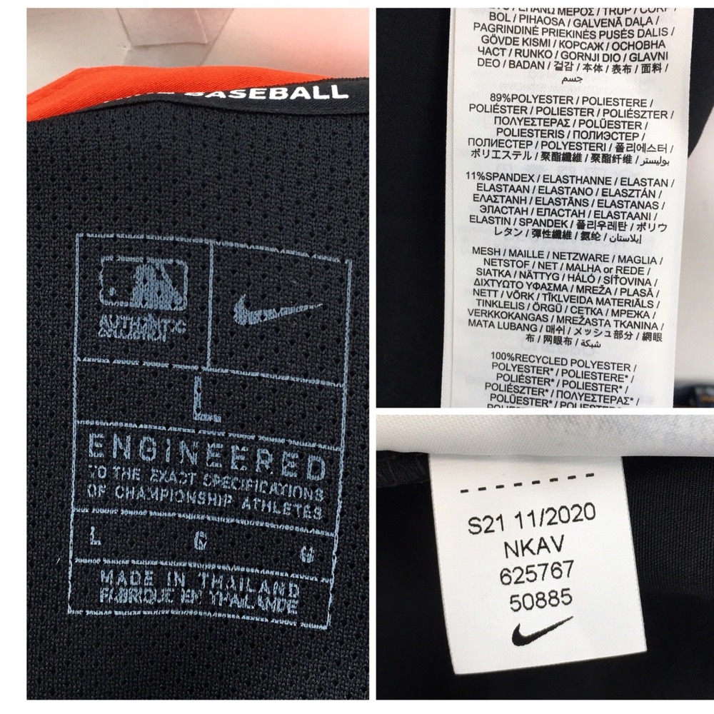 Nike San Francisco Giants MLB Authentic Collection Warm Up Jersey Black Mens L - Picture 4 of 6
